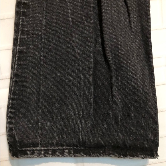 Zara Women's 25X32 Skinny High Rise Black Gray Flare Distressed Denim Jeans 2 - Picture 6 of 9